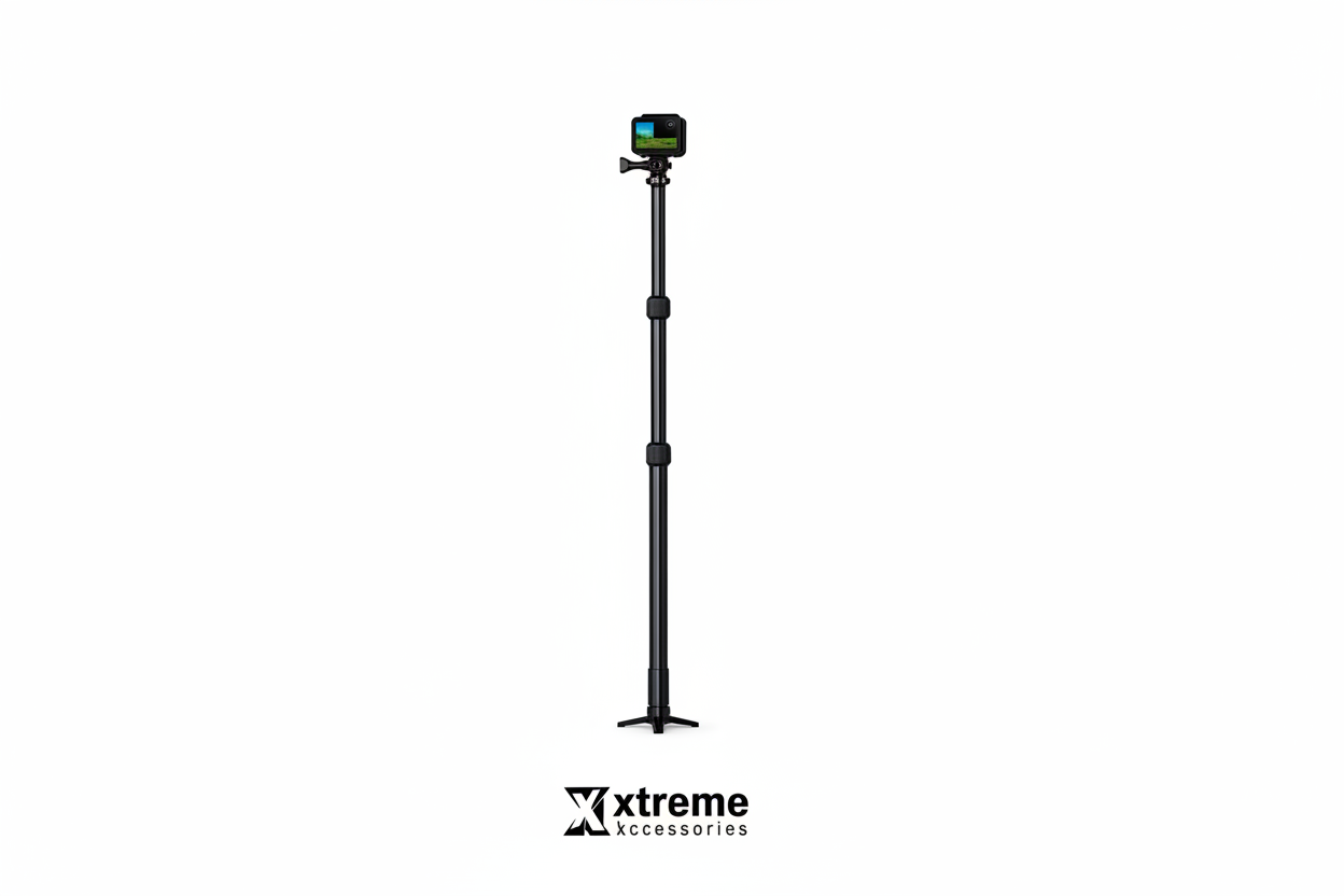 4-Stage Telescopic Stabilizer Pole with Tripod Base for Action Cameras