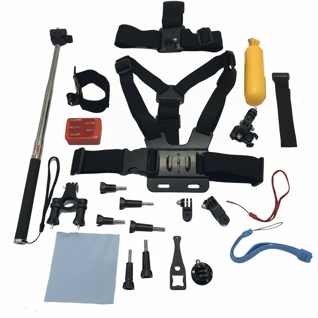 New: Xtreme 23 Piece Essential Started Kit Bundle for GoPro and Action Cameras