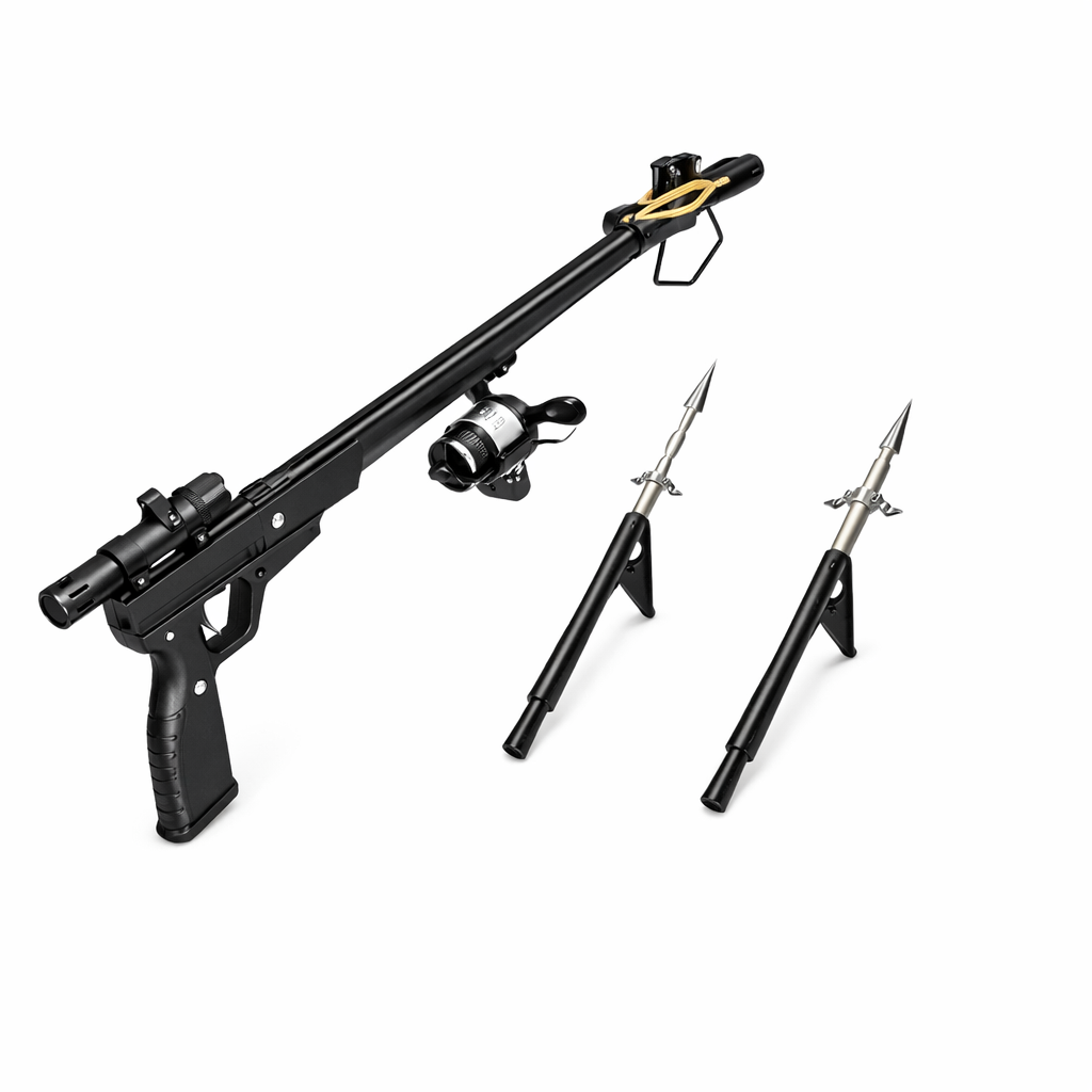 Long Rod Slingshot with Fishing Reel