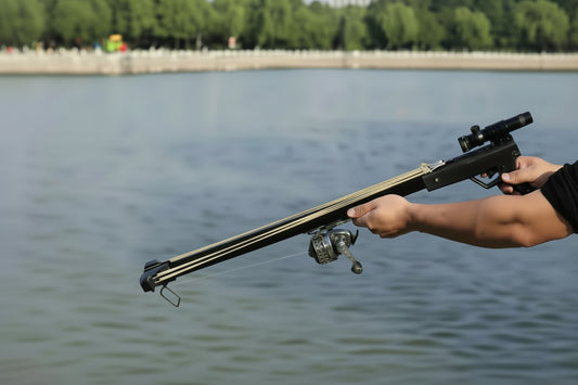 Long Rod Slingshot with Fishing Reel
