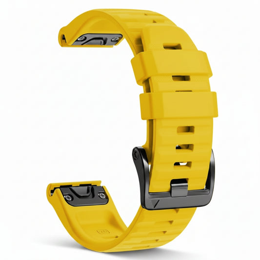 Xtreme Xccessories 22mm Silicone Watch Strap for Garmin - Yellow - Watch Straps for Garmin