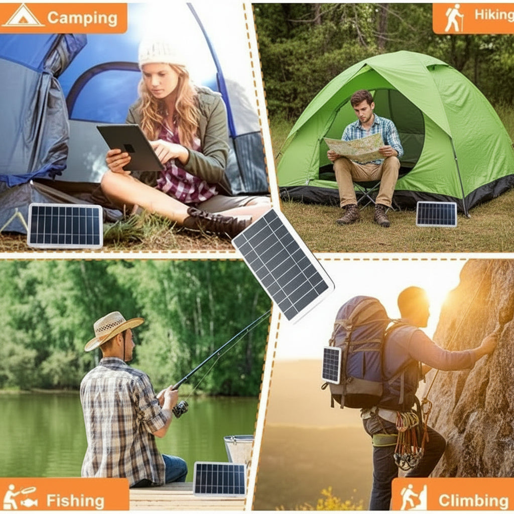 Solar Portable Charging Board Outdoor Waterproof Solar USB Charger
