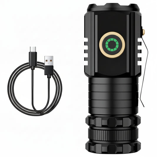 Torch 3x Led Mini Super Bright Rechargeable Flashlight USB 5000 Lumens Magnetic