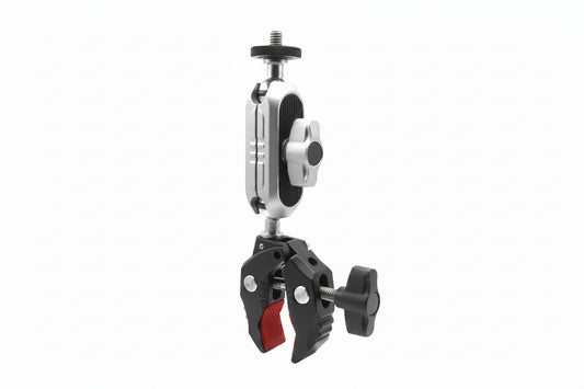 Motorcycle Bicycle Rail Mount Clamp with 360 degree Ball Mount Clip For Gopro Hero 13, 12, 11 ,10, 9, 8, 7, 6 For Phone Action Camera