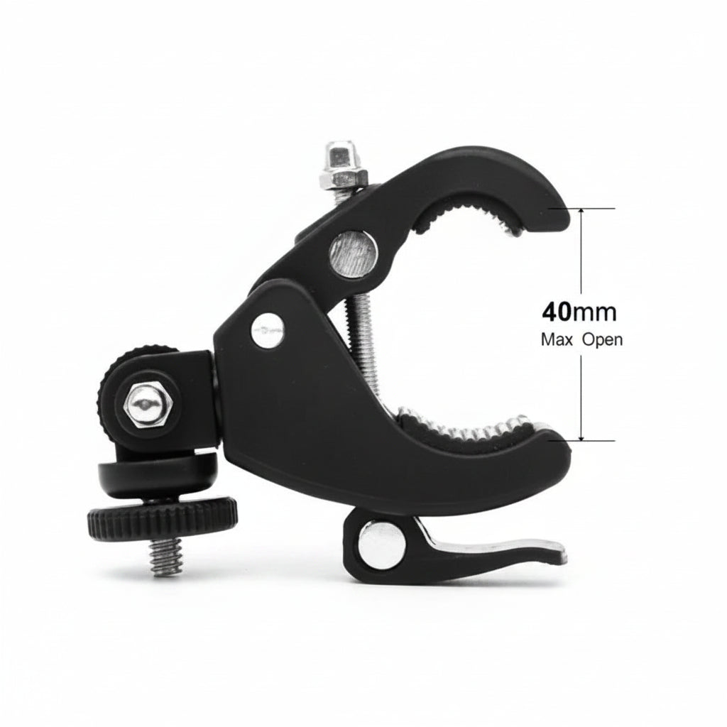 Heavy Duty Handlebar Clamp Mount for GoPro, Insta360 and other Action Cameras