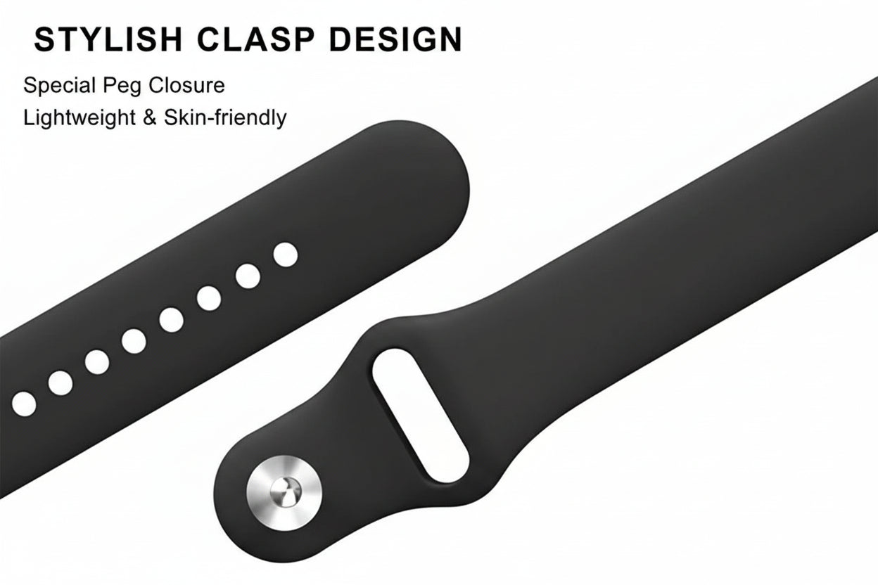 Classic Silicone Apple Watch Strap – 42/44/45/49mm | S/M