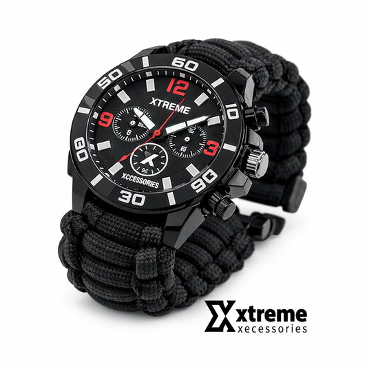 6-in-1 Survival Compass Paracord Watch