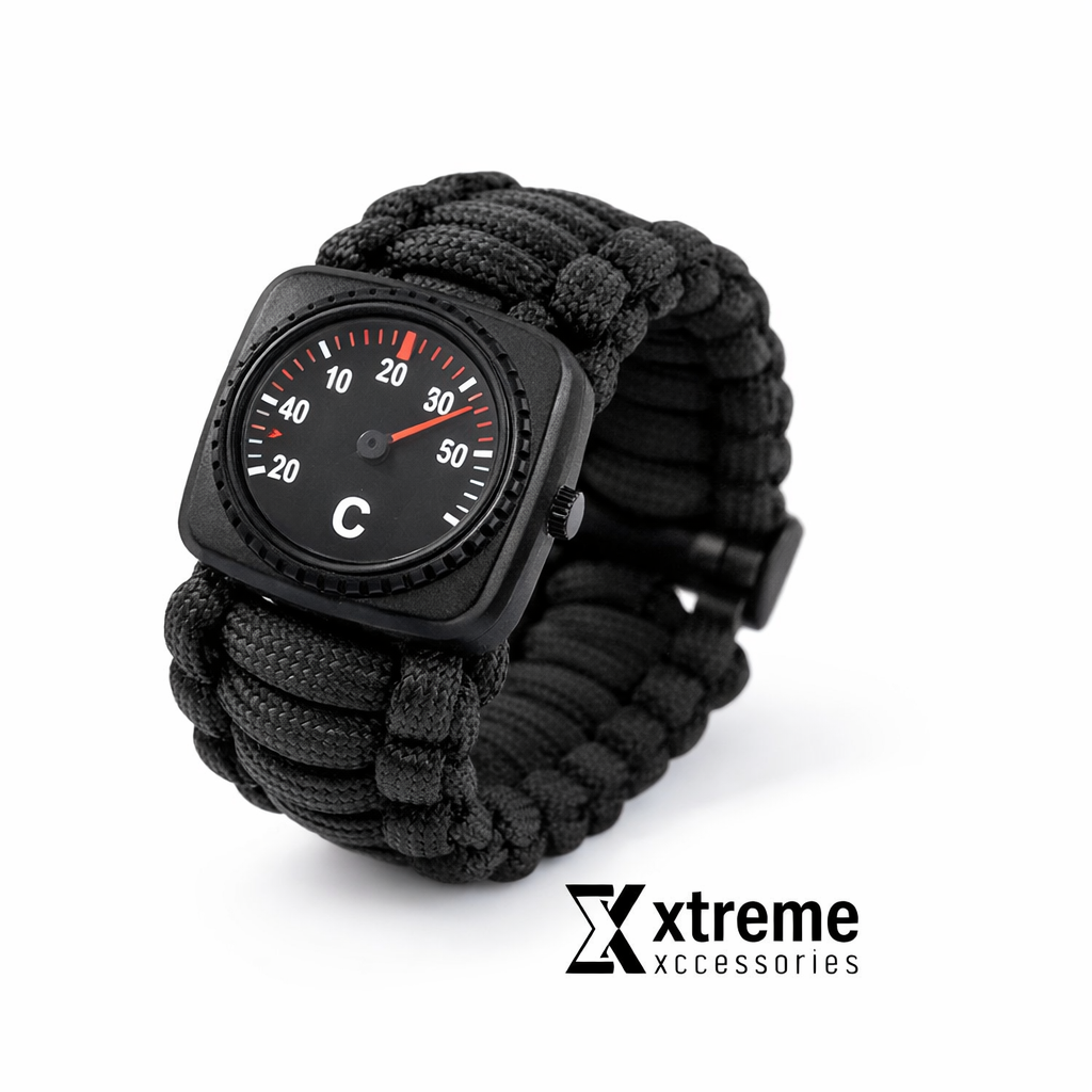6-in-1 Survival Compass Paracord Watch