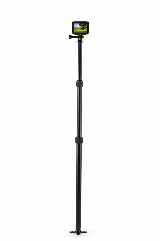 4-Stage Telescopic Stabilizer Pole with Tripod Base for Action Cameras