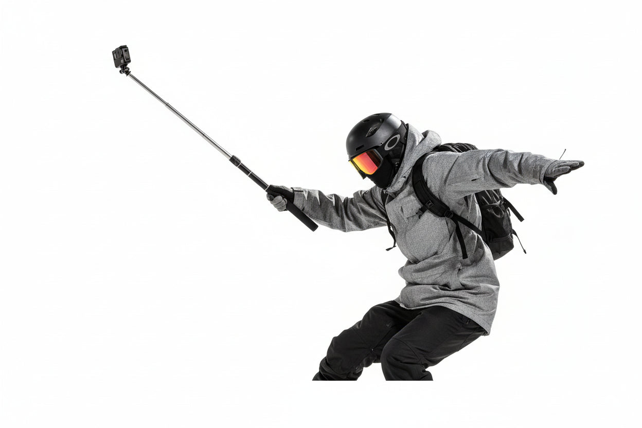 4-Stage Telescopic Stabilizer Pole with Tripod Base for Action Cameras