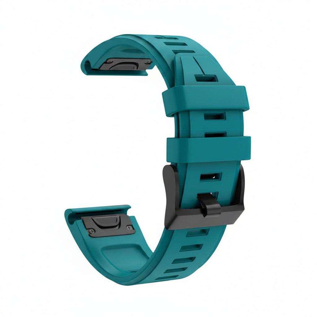 Xtreme Xccessories 22mm Silicone Watch Strap for Garmin - Teal - Watch Straps for Garmin