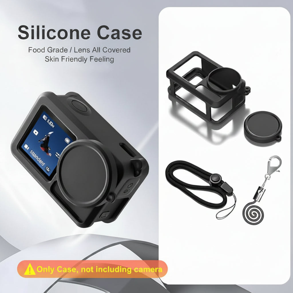 DJI Osmo Action 5 Pro Rubber Silicone Case and Lens Cover