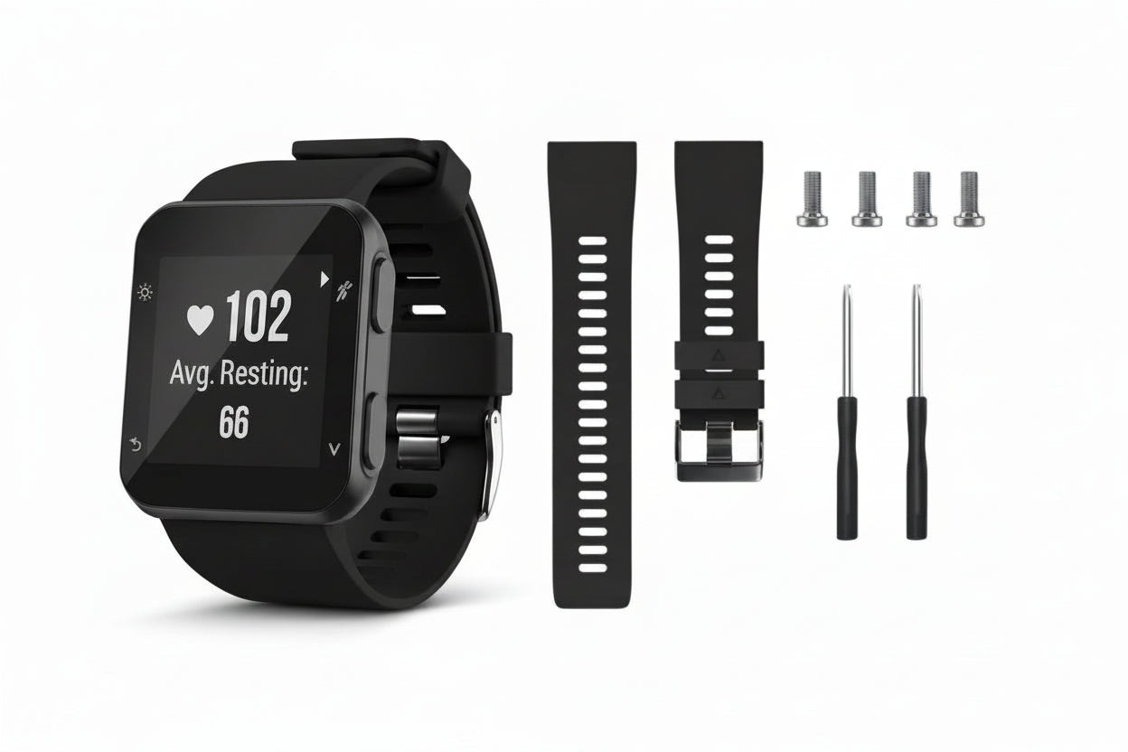 Silicone Replacement Strap for Garmin Forerunner 35 – with T5 Screwdriver
