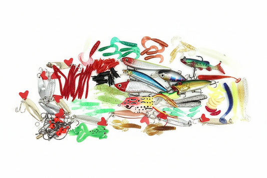 Fishing Lure 111 Pcs Soft and Metal Lure