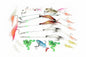 Fishing Lures 19 Piece Metal and Soft Lures