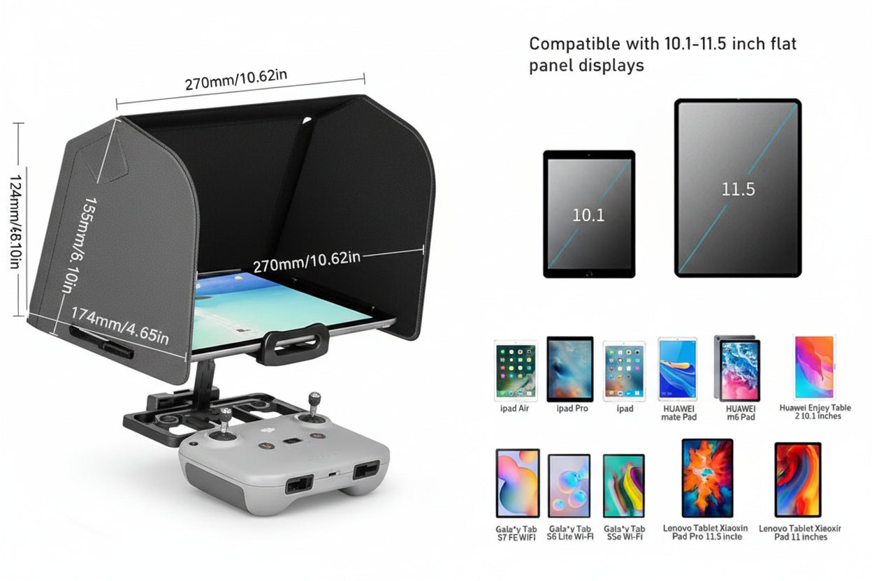 STARTRC Tablet PC Foldable Controller Sunshade for DJI FPV / Mavic Mini / Air / Air 2 / Air 2S / Mini 2 / Phantom 3 / Phantom 4