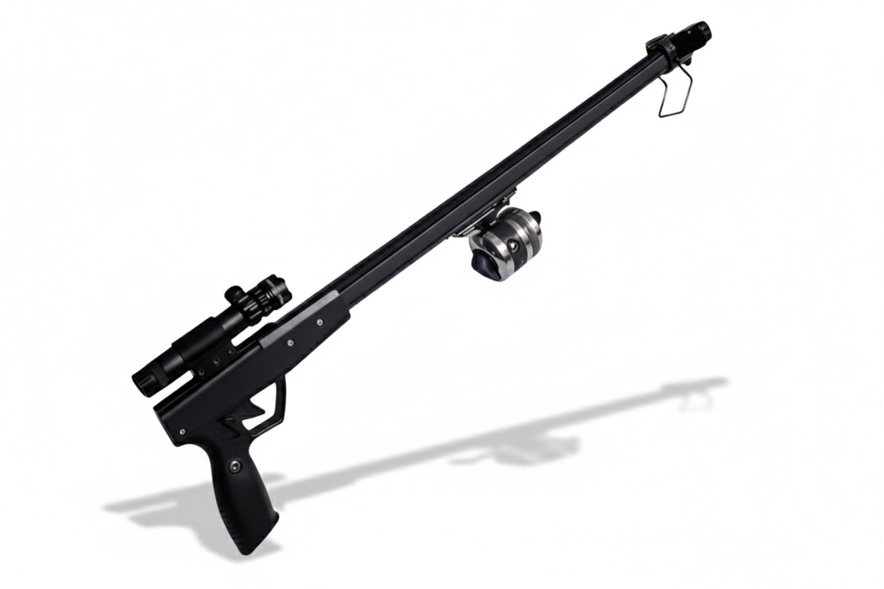 Long Rod Slingshot with Fishing Reel
