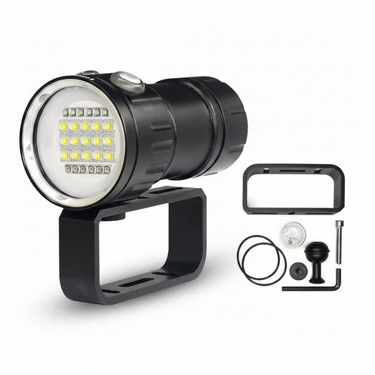 Professional 60m Waterproof Scuba Diving Flashlight LED Photography Video Light 20 000 LM