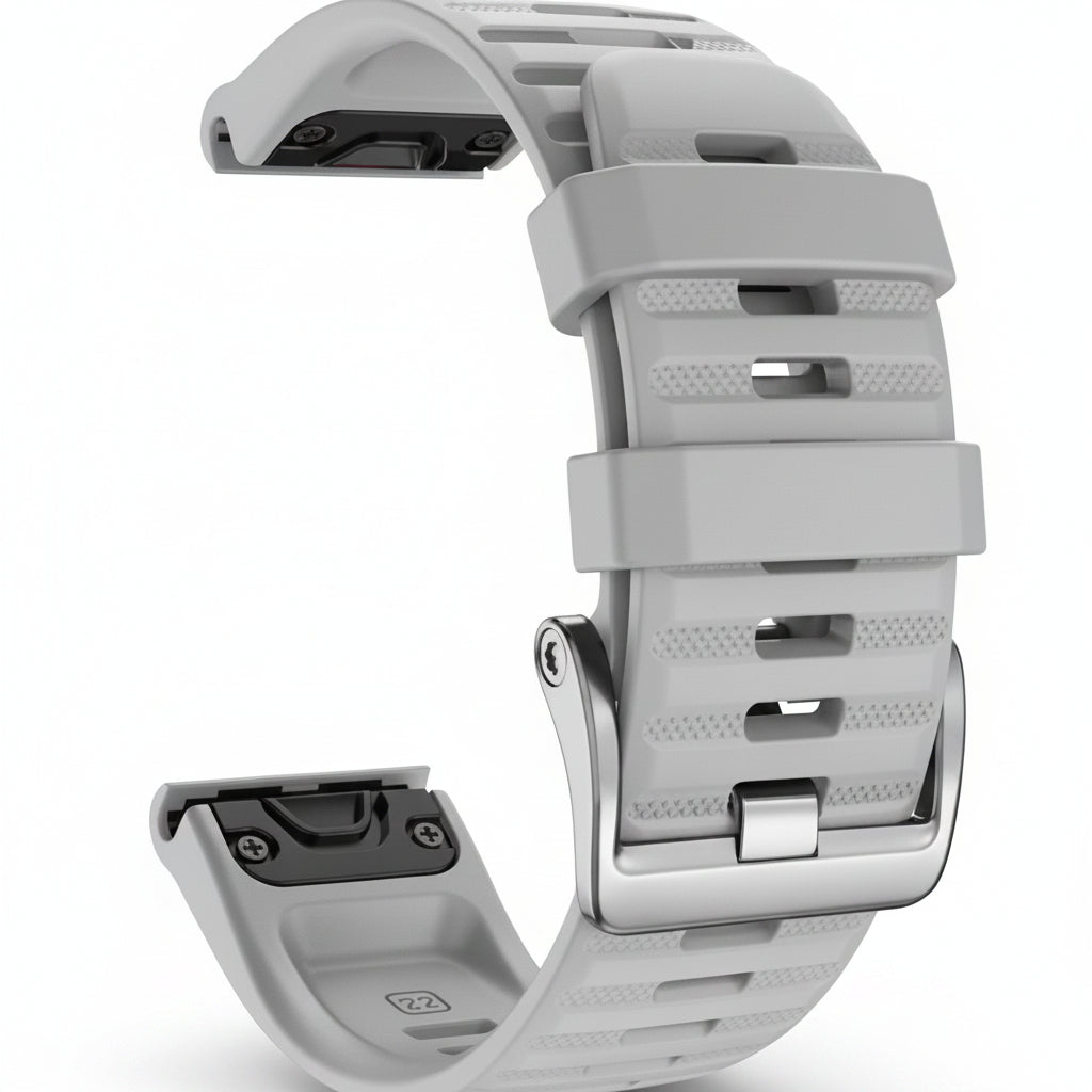 Xtreme Xccessories 22mm Silicone Watch Strap for Garmin - Grey - Watch Straps for Garmin