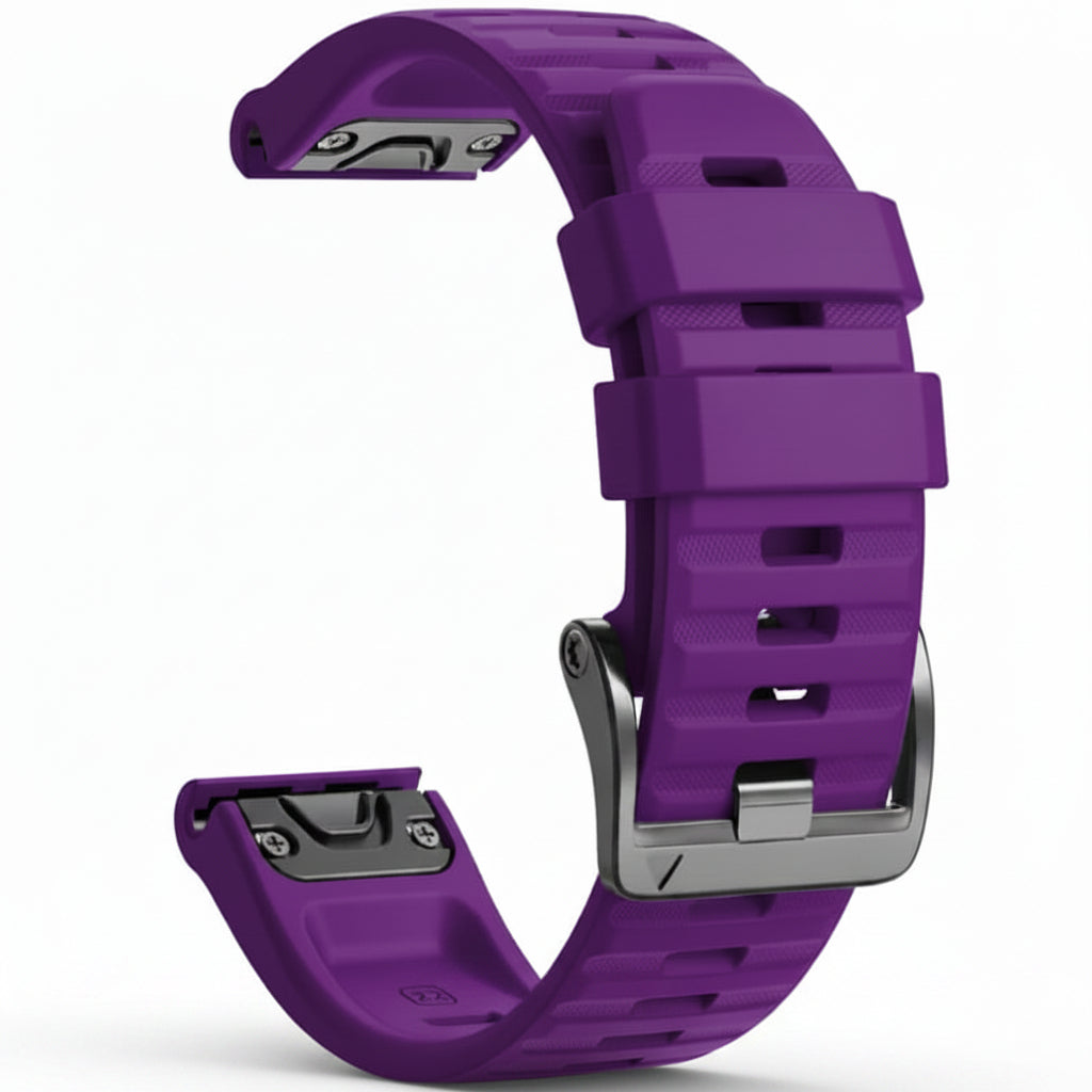 Xtreme Xccessories 22mm Silicone Watch Strap for Garmin - Purple - Watch Straps for Garmin