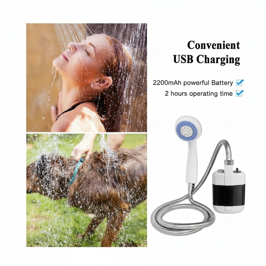 Rechargeable Portable Outdoor Shower