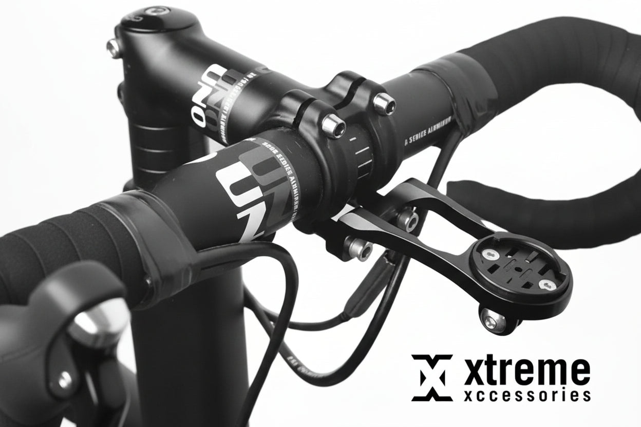 Stem Extended GPS Bracket With Flashlight Mount + Computer Holder + GoPro Mount For Garmin, Bryton and Cateye