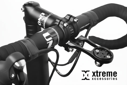 Stem Extended GPS Bracket With Flashlight Mount + Computer Holder + GoPro Mount For Garmin, Bryton and Cateye