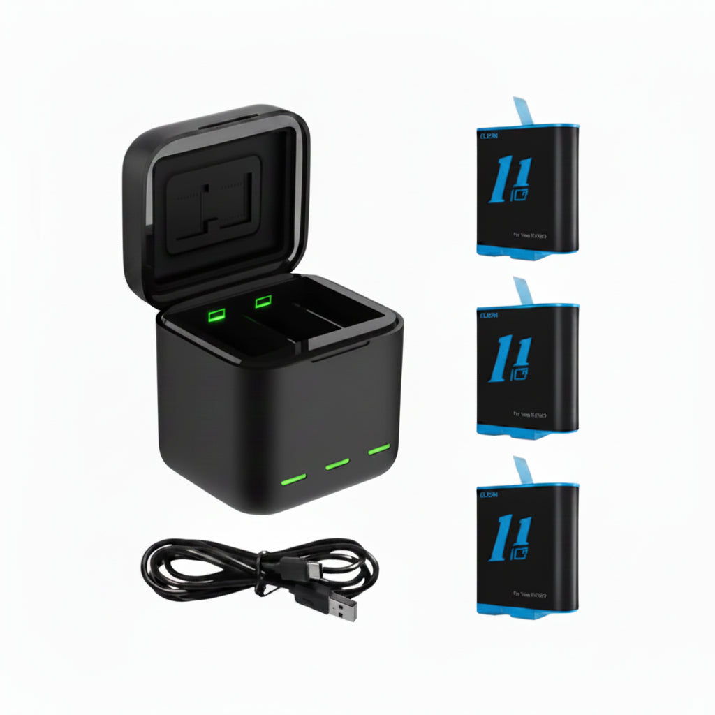 Triple Battery Charger for GoPro Hero 9, 10 ,11 , 12