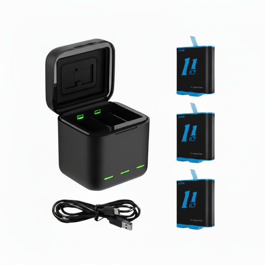 Triple Battery Charger for GoPro Hero 9, 10 ,11 , 12