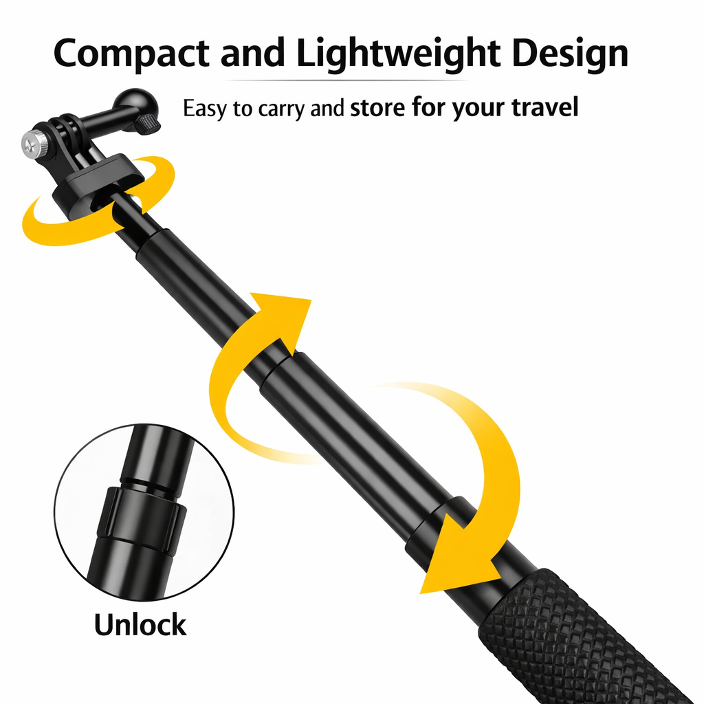 Universal Action Camera Pole 20–70cm