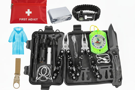 Xtreme 20 Piece Survival Kit (Black) - Survival & Camping Kits