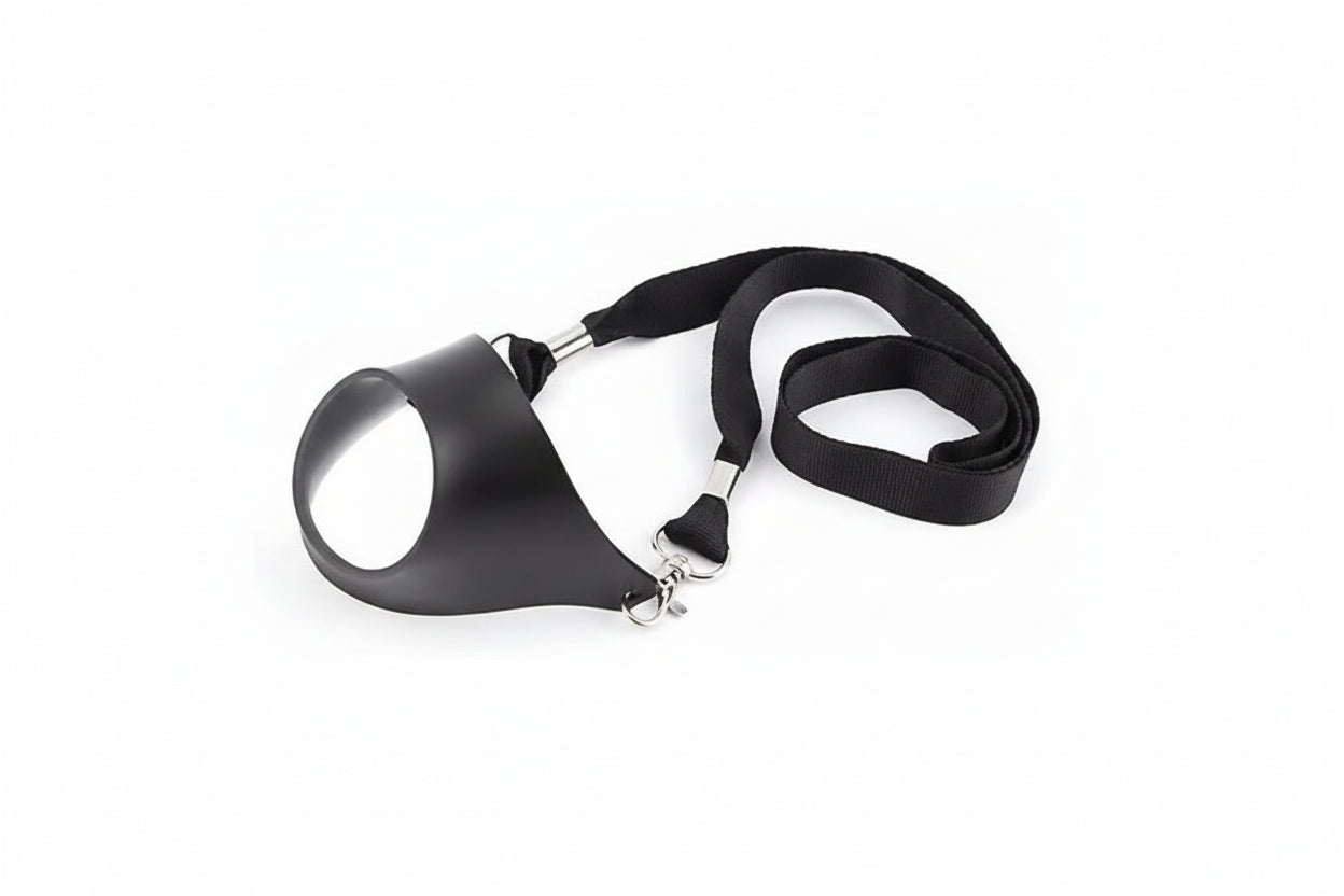 Wine Yoke Lanyard – Hands-Free Wine Glass Holder | Black
