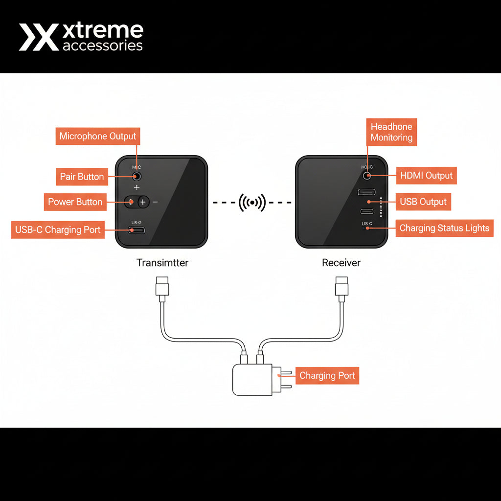 Xtreme Xccessories Wireless Mini Lavalier Microphone Kit