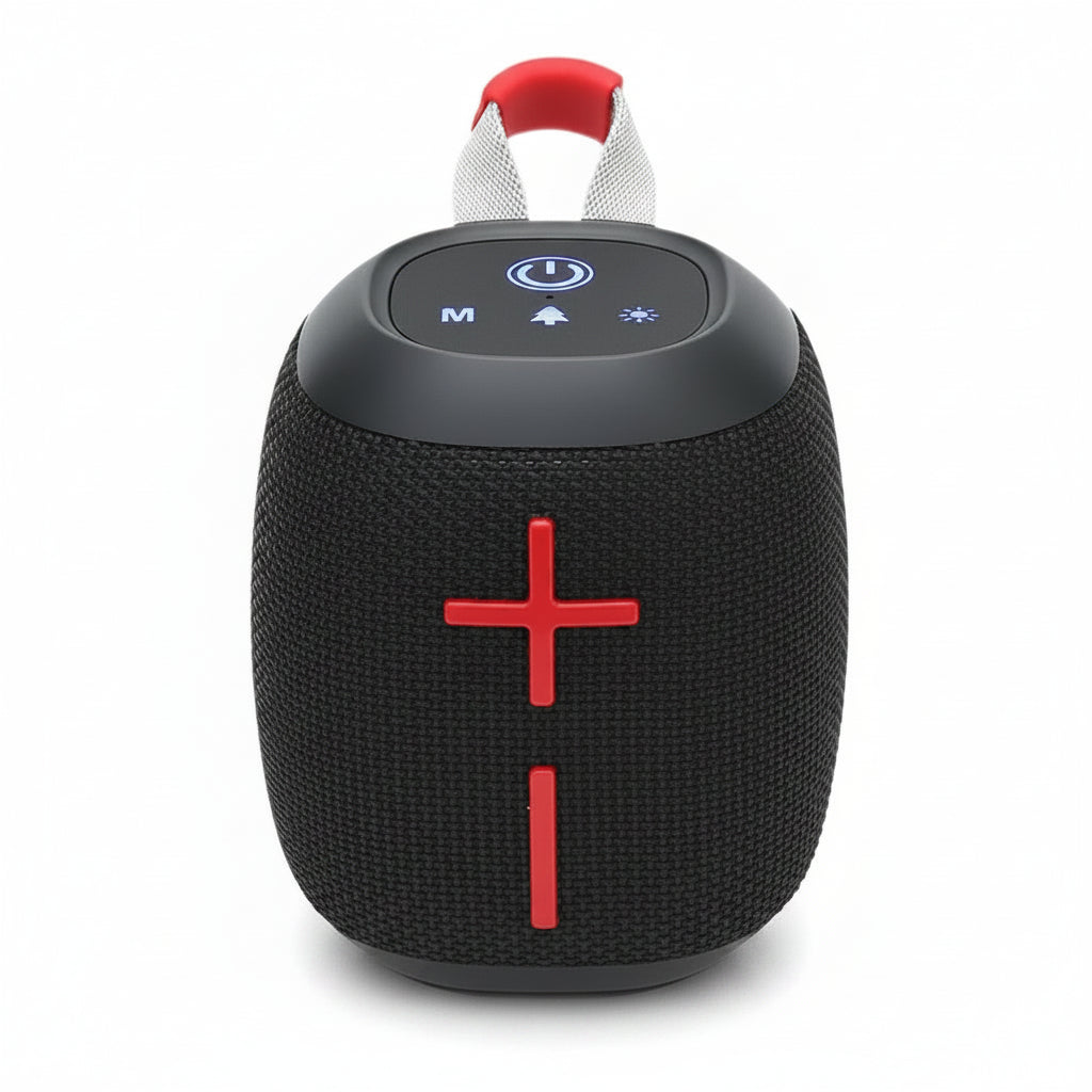 Bass Woofer Active Hifi IPX5 Waterproof Fabric Wireless Bluetooth Speaker(Black)